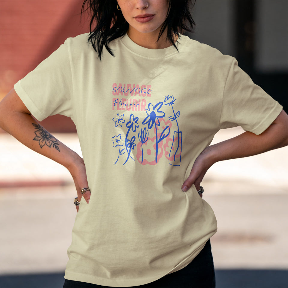 SAUVAGE · FLEURIR Oversized T-Shirt