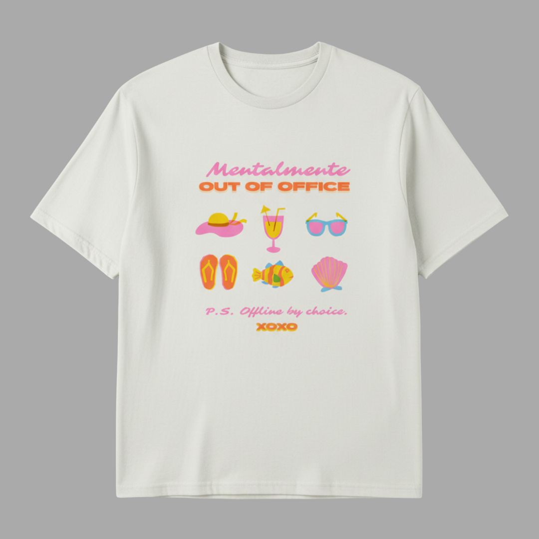 Mentalmente Out Of Office Over-sized tshirt