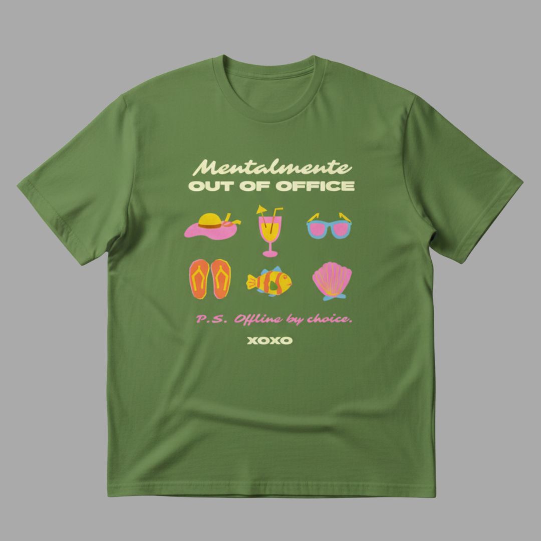 Mentalmente Out Of Office Over-sized tshirt